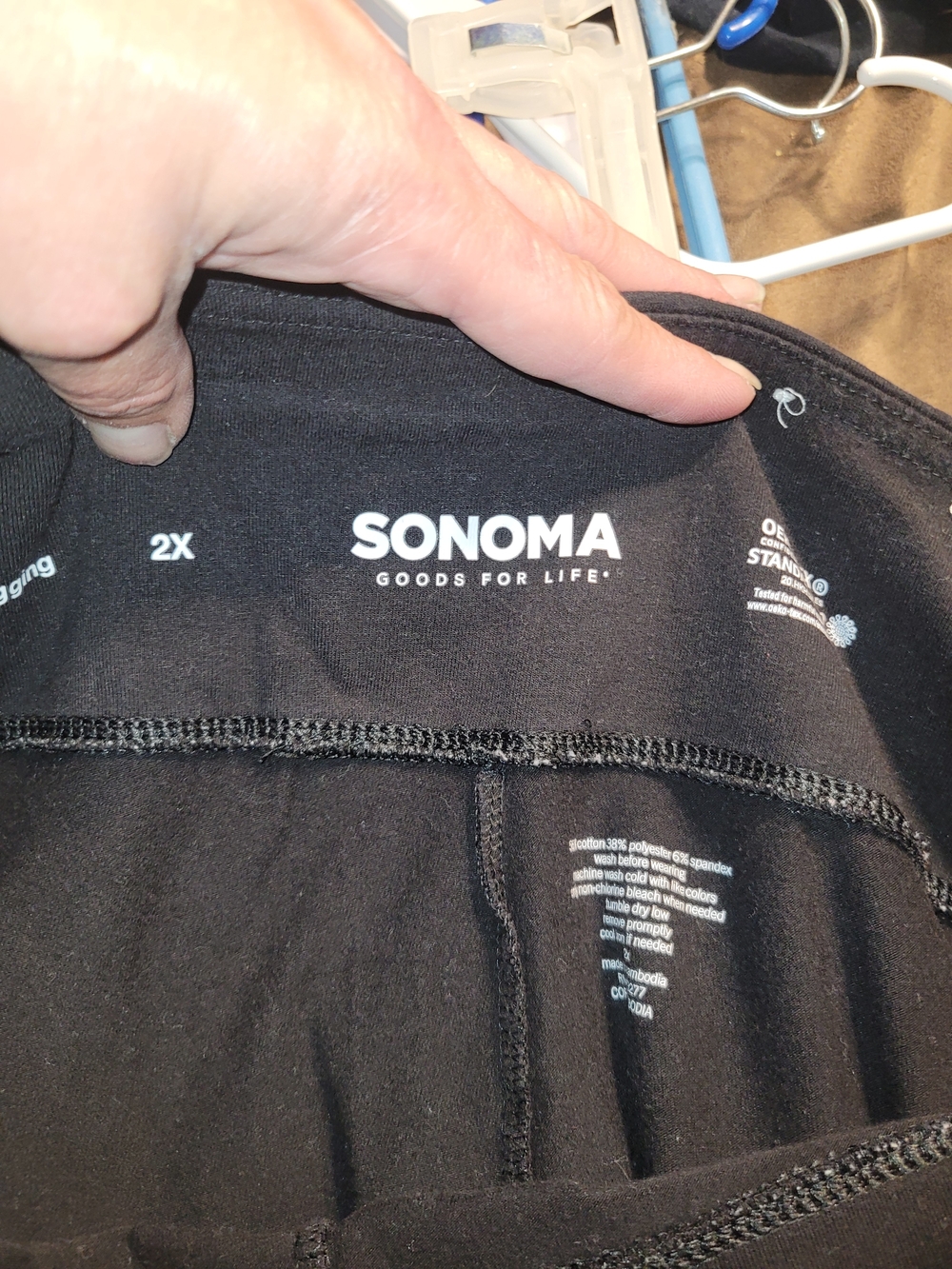 Sonoma Black Stretch Leggings 2X